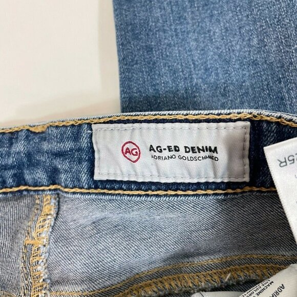 Adriano Goldschmied Womens Prima Cigarette Crop Jeans 25R Mid Rise Distressed - Picture 4 of 10